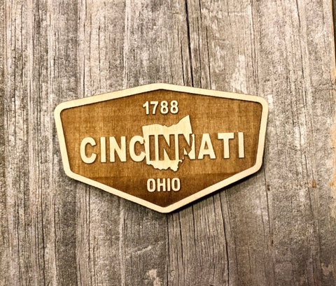 Cincinnati - Wood Magnet