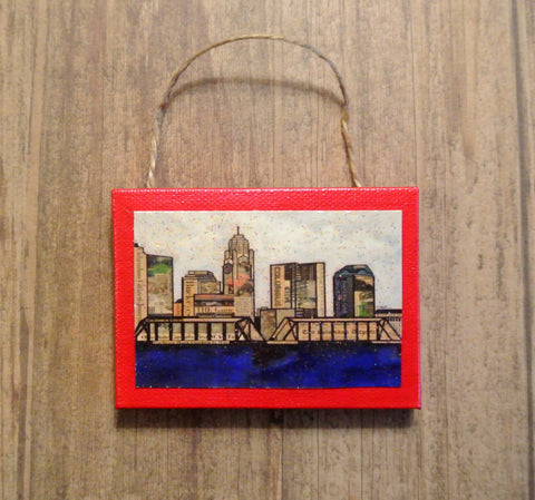 Columbus Skyline Mixed Media Ornament - Celebrate Local, Shop The Best of Ohio