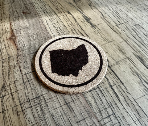 Cork Coaster Ohio  Circle