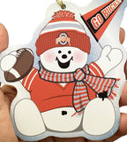 Ohio State Snowman Football Kids Ornament