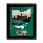 Athens Ohio Skyline Print