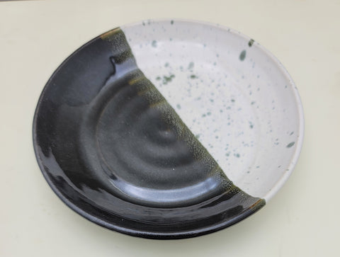 Bold Contrast Hand Thrown Ceramic Small Dish