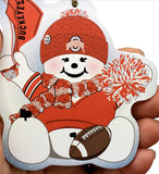 Ohio State Snowman Football Kids Ornament