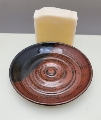 Rusty Hand Thrown Ceramic Soap Dish