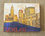 Cleveland Skyline Wood Print