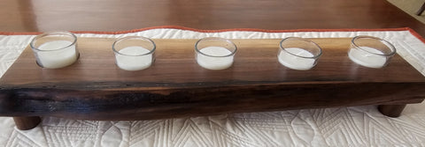 Live Edge Hardwood Votive Candle Holder