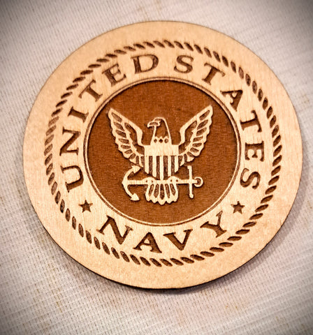 USA Armed Forces Wood Coaster