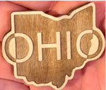 Ohio Outline - Wood Magnet