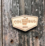Columbus Ohio Badge - Wood Magnet