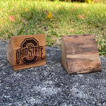 Ohio State Logo Mantle Block Wood with Live Edge