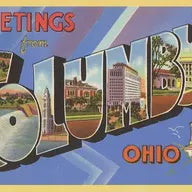 Greetings from Columbus Vintage Postcard