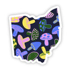 Ohio Sticker  Mushroom Design