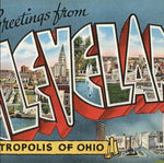 Greetings From Cleveland Ohio Vintage Sticker