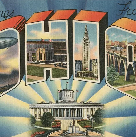 Greetings from Ohio Cityscapes Vintage