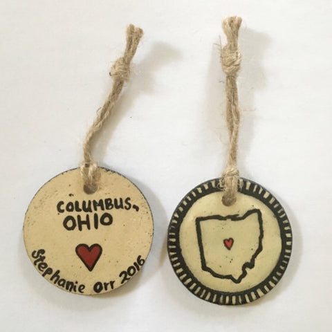 Ohio Heart Ceramic Ornaments - Celebrate Local, Shop The Best of Ohio