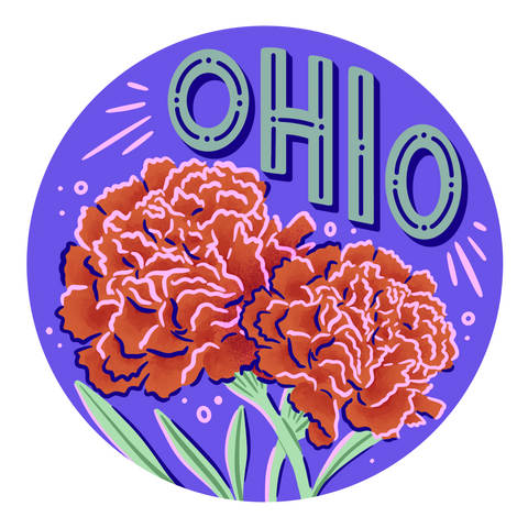 Ohio State Flower Sticker