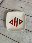 Geometric Ohio Little Ceramic Square Dish