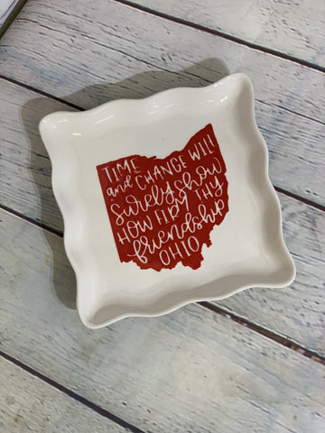 How Firm Thy Friendship Small Ceramic Sassy  Plate