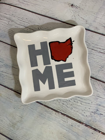 Block Home Ohio Small Sassy Ceramic Plate
