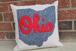 Script Ohio Handmade Pillow 12 Inch - Celebrate Local, Shop The Best of Ohio