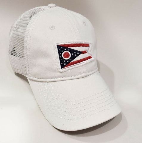 Ohio Flag Trucker Hat White - Celebrate Local, Shop The Best of Ohio