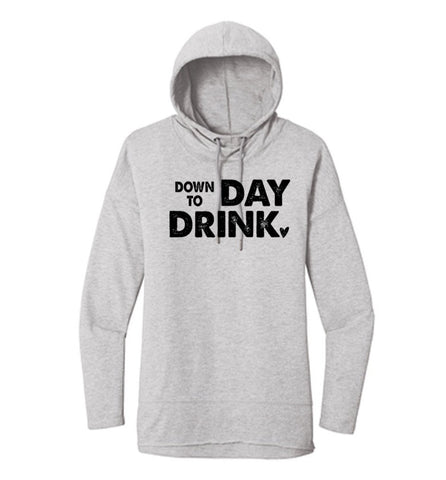 Down to Day Drink Womens Hooded T-Shirt