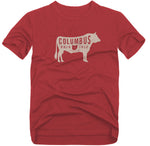 Columbus Cow T-Shirt - Vintage Red - Celebrate Local, Shop The Best of Ohio