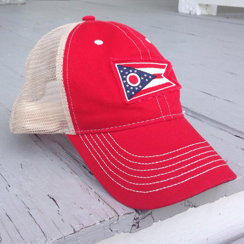 Ohio Flag Hat - Red - Celebrate Local, Shop The Best of Ohio