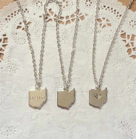 Silver Ohio Necklace - OHIO Stamped - Celebrate Local, Shop The Best of Ohio