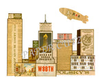 Akron Skyline Vintage Print 11 x 17 - Celebrate Local, Shop The Best of Ohio