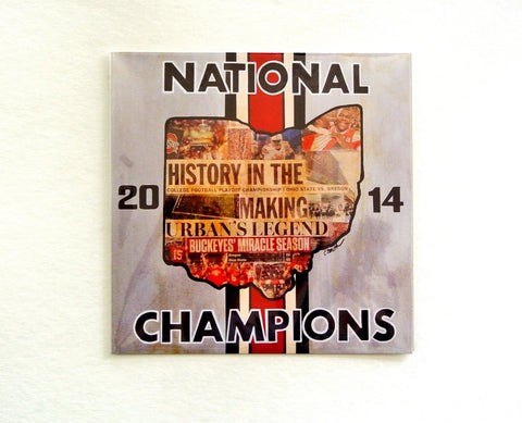 Ohio State 2014 National Champions 8x8 Print