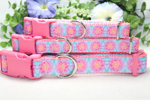 Pink Floral Dog Collar