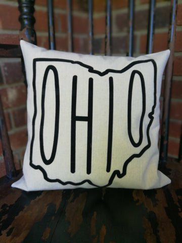 Block Ohio Canvas Pillow - Celebrate Local, Shop The Best of Ohio