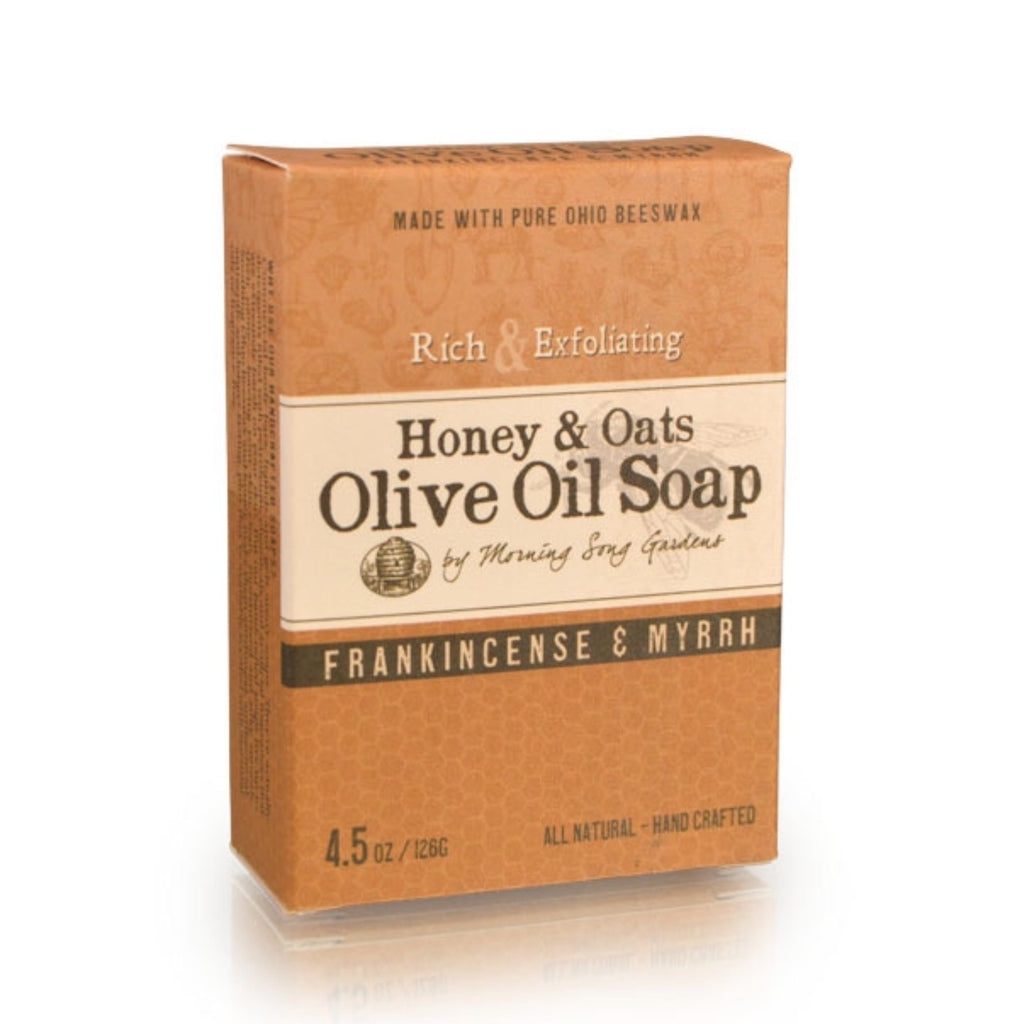 Honey & Oats Olive Oil Soap - Frankincense and Myrrh (4.5 oz.) – Celebrate  Local, Shop The Best of Ohio