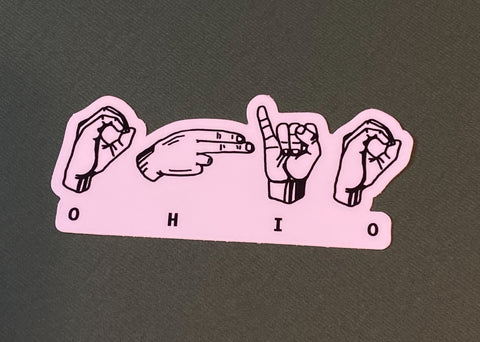 Ohio Sign Language Sticker