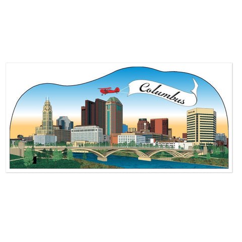 Columbus Skyline Wood Shelf Sitter - Celebrate Local, Shop The Best of Ohio