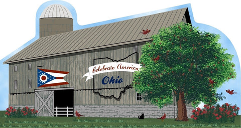 State of Ohio Side of Barn Wood Shelf Sitter - Celebrate America Collectible Series - Celebrate Local, Shop The Best of Ohio